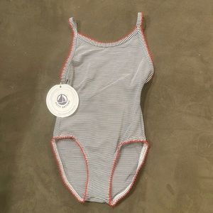 Petit Bateau Navy Striped Swimsuit